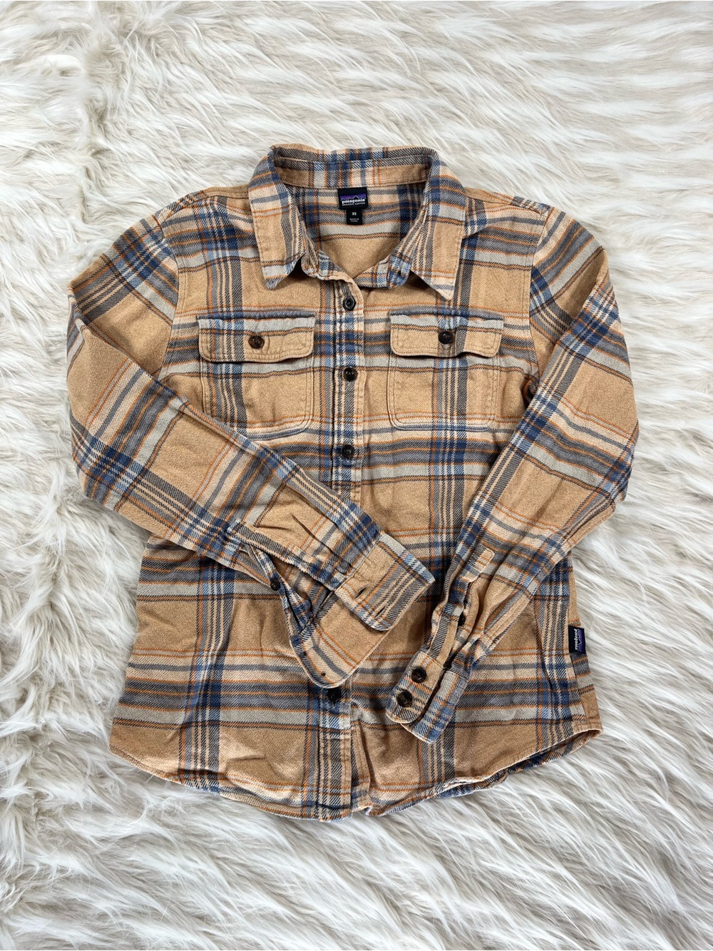 Patagonia Western Flannel Women's XS Goldish Plaid